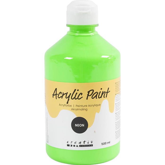 Akrylmaling Neon, neon grønn, 500 ml/ 1 fl.