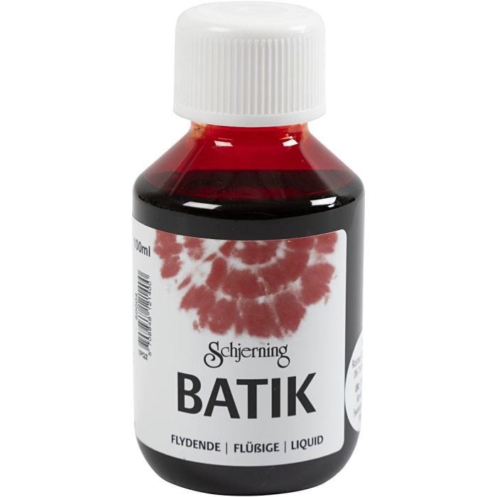 Batikkfarge, rød, 100 ml/ 1 fl.