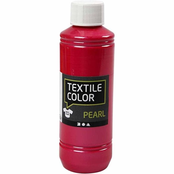 Tekstilfarge, perlemor, pink, 250 ml/ 1 fl.