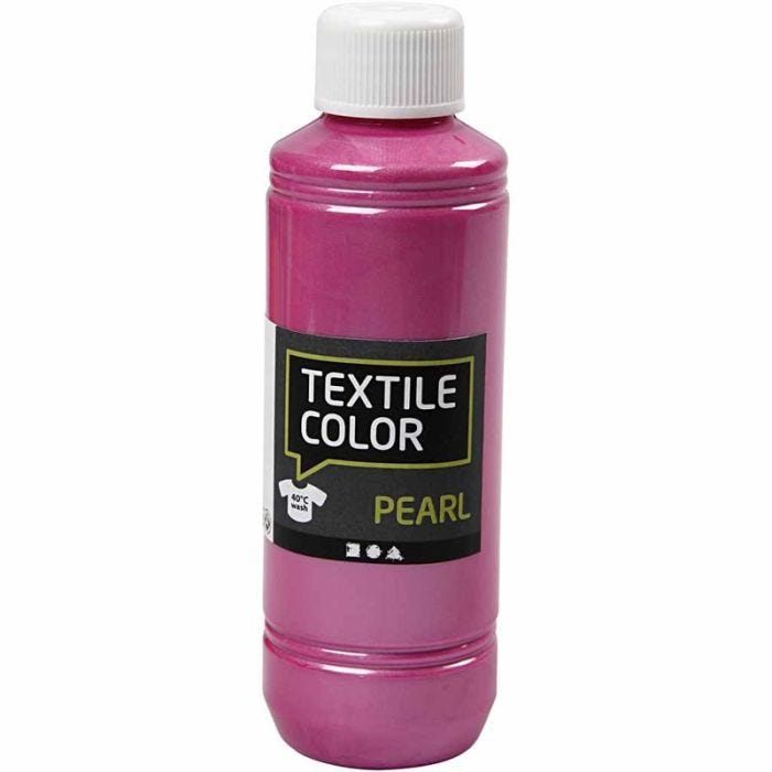 Tekstilfarge, perlemor, cyklamen, 250 ml/ 1 fl.