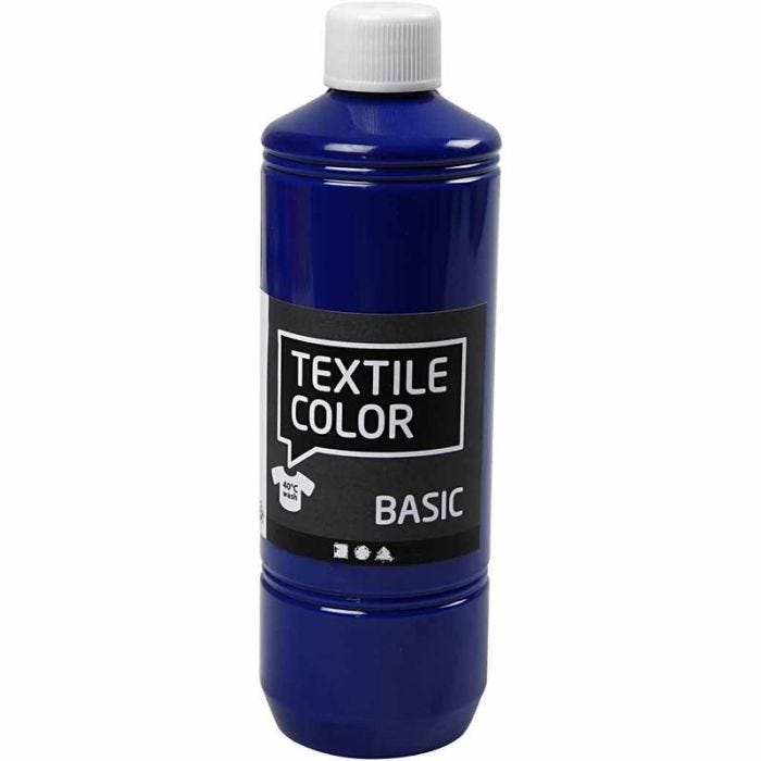 Tekstilfarge, primær blå, 500 ml/ 1 fl.