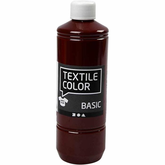 Tekstilfarge, brun, 500 ml/ 1 fl.
