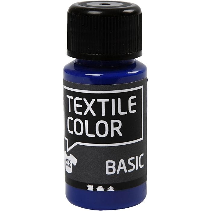Tekstilfarge, primær blå, 50 ml/ 1 fl.