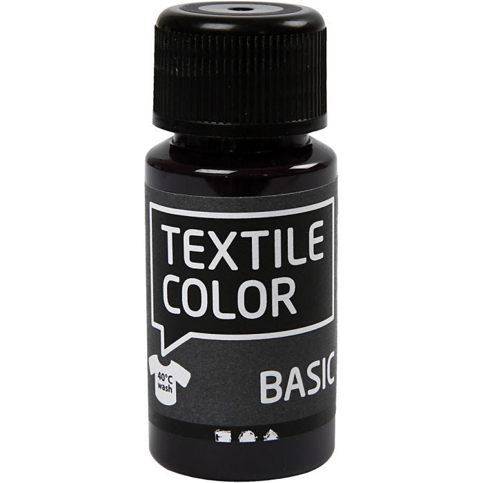Tekstilfarge, rødviolet, 50 ml/ 1 fl.