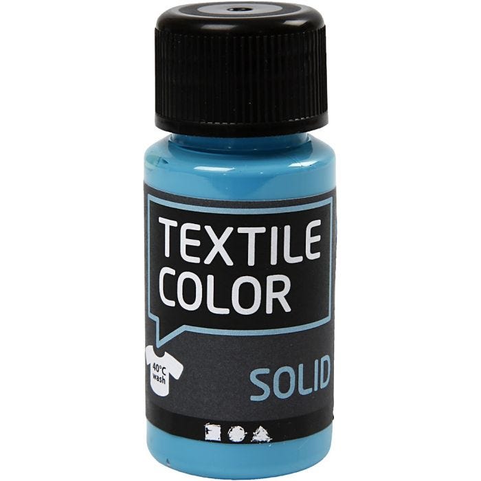 Tekstilfarge, dekkende, turkisblå, 50 ml/ 1 fl.