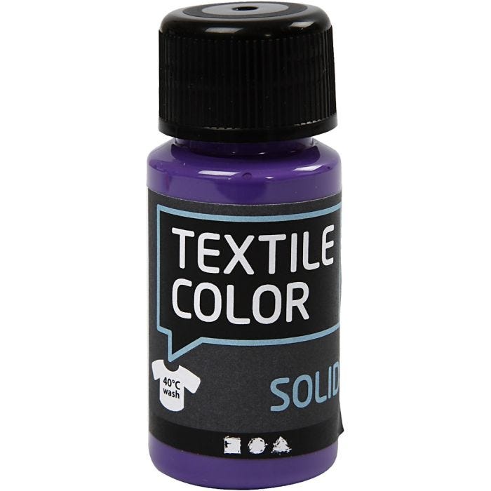 Tekstilfarge, dekkende, lilla, 50 ml/ 1 fl.
