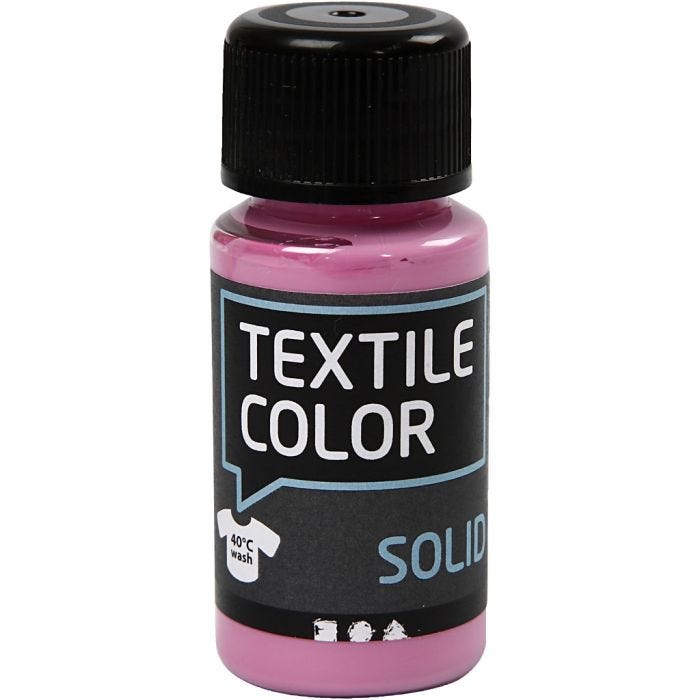 Tekstilfarge, dekkende, pink, 50 ml/ 1 fl.