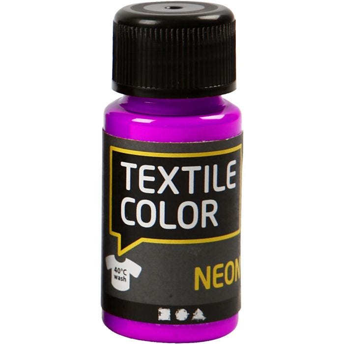 Tekstilfarge, neon lilla, 50 ml/ 1 fl.