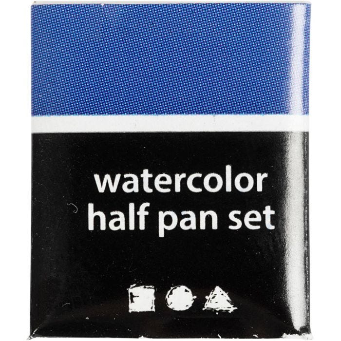 Art Akvarellfarger, ½-pan, str. 10x15x20 mm, mørk blå, 1 stk.
