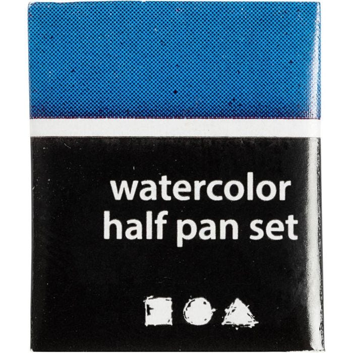 Art Akvarellfarger, ½-pan, str. 10x15x20 mm, blå, 1 stk.
