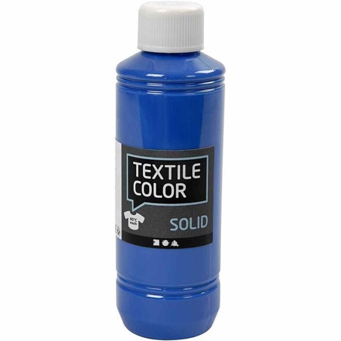 Tekstilfarge, dekkende, brilliant blå, 250 ml/ 1 fl.