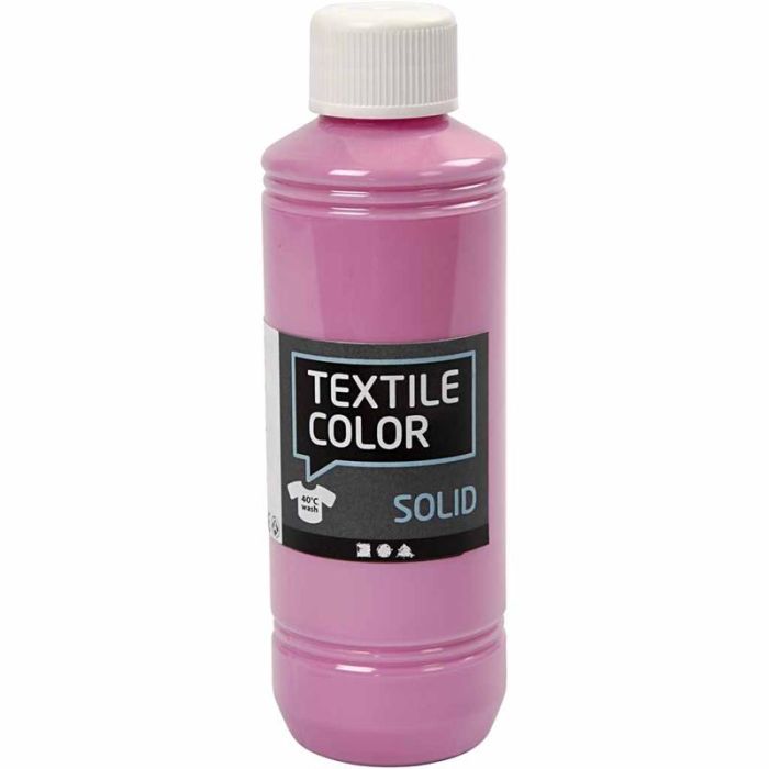 Tekstilfarge, dekkende, pink, 250 ml/ 1 fl.
