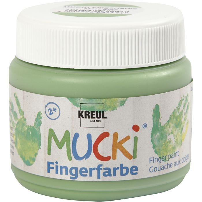 Mucki Fingermaling, grønn, 150 ml/ 1 boks