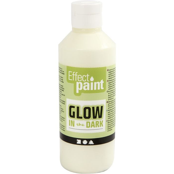 Selvlysende Maling, fluorescerende gul, 250 ml/ 1 fl.
