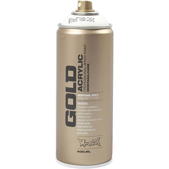 Spraymaling, hvit, 400 ml/ 1 boks