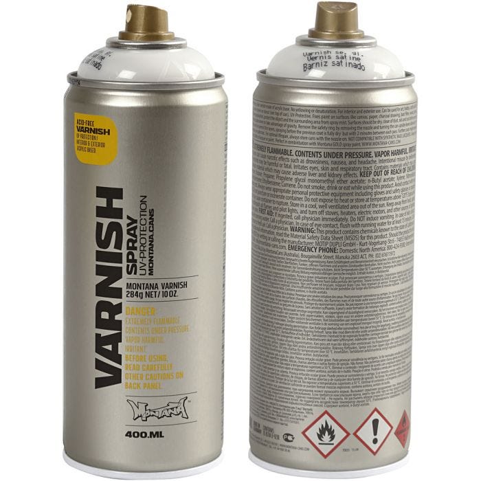 Spraylakk, halvblank, 400 ml/ 1 boks