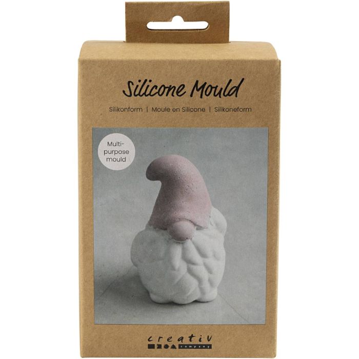 Silikonform , Julenisse, H: 10 cm, B: 6,5 cm, matt transparent, 1 stk./ 1 pk.