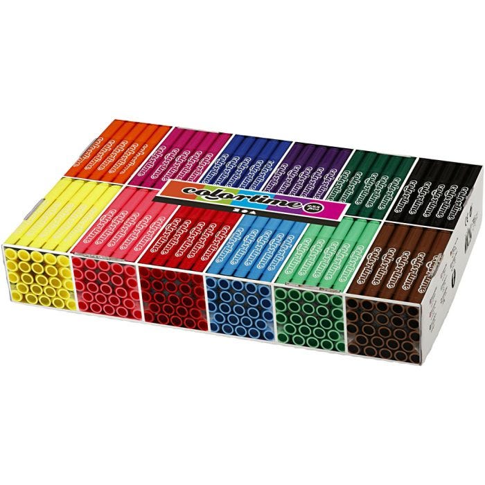 Colortime tusjer, strek 5 mm, standardfarger, 12x24 stk./ 1 pk.