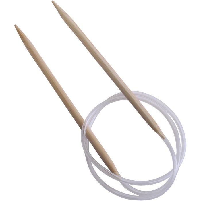 Rundpinne av bambus, L: 80 cm, str. 6 mm, 1 stk.