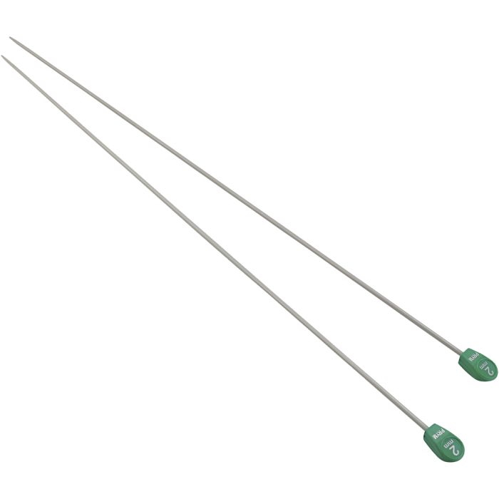 Strikkepinner av aluminium, L: 30 cm, str. 2 mm, 5 par/ 1 pk.