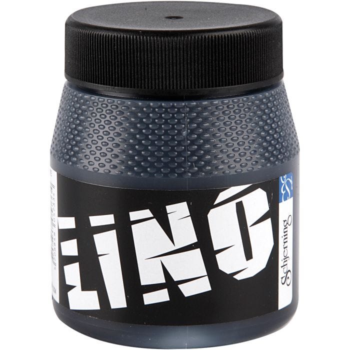 Linoleumsmaling, svart, 250 ml/ 1 boks