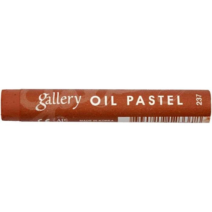 Gallery Oljepastell Premium, L: 7 cm, tykkelse 11 mm, rødbrun (237), 6 stk./ 1 pk.