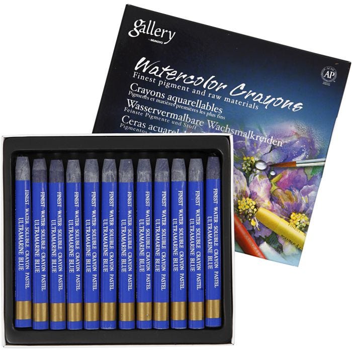 Gallery Akvarell, L: 9,3 cm, tykkelse 8 mm, ultramarin (339), 12 stk./ 1 pk.