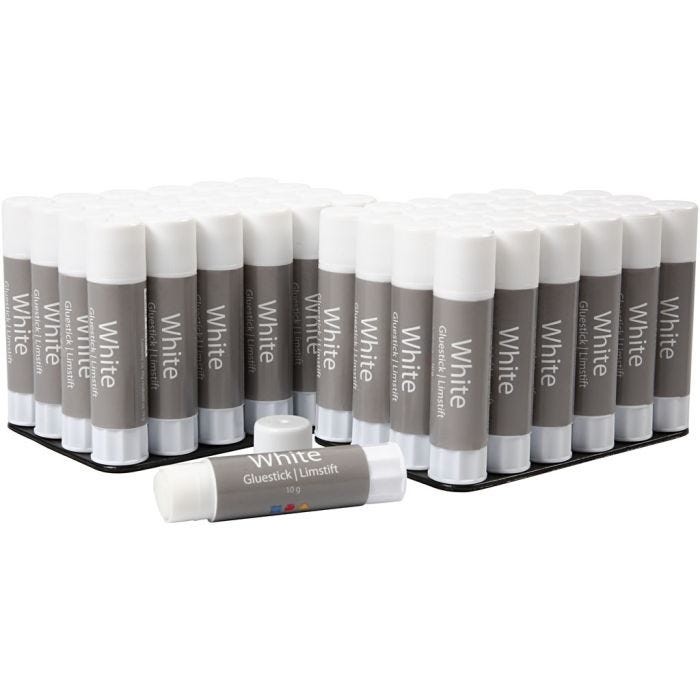White limstift, 10 g, 48 stk./ 1 pk.