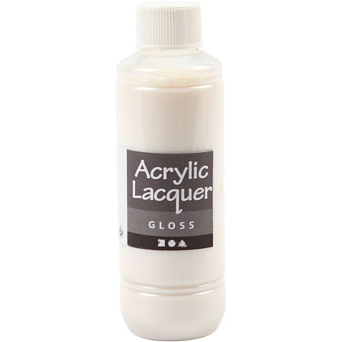 Akryllakk, blank, 250 ml/ 1 fl.