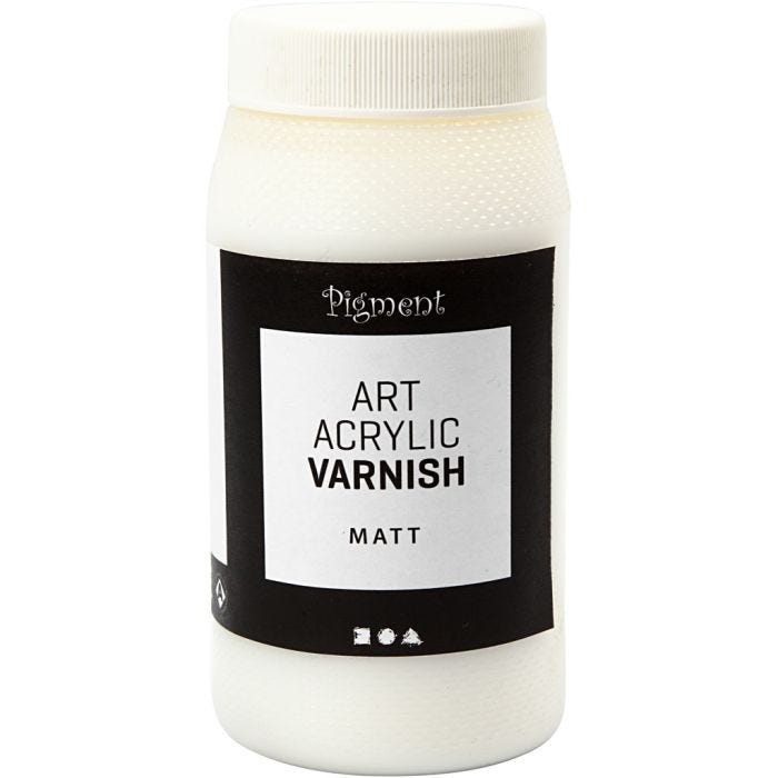 Art Acrylic Sluttfernis, matt transparent, hvit, 500 ml/ 1 boks
