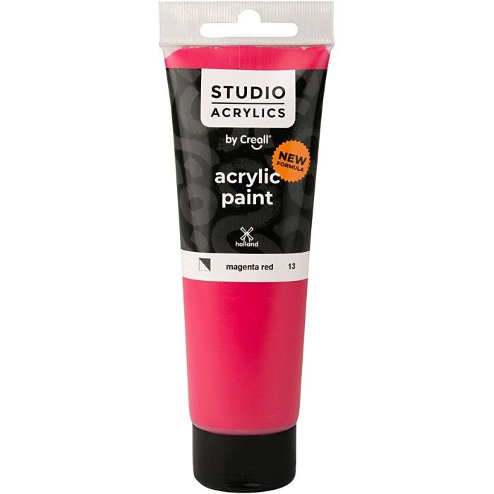 Creall Studio Akrylmaling, semi opaque, magenta red (13), 120 ml/ 1 fl.