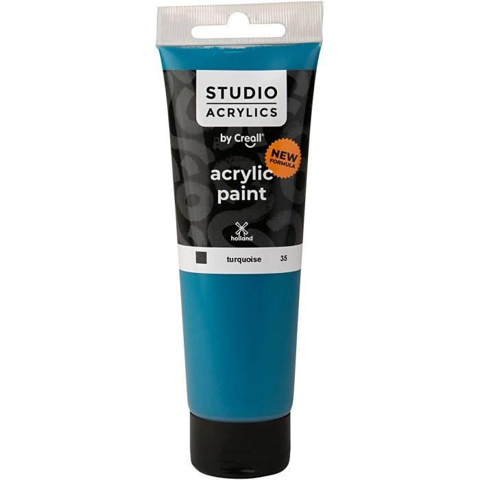 Creall Studio Akrylmaling, dekkende, turquoise (35), 120 ml/ 1 fl.