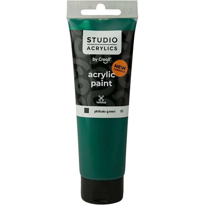 Creall Studio Akrylmaling, dekkende, phtalo green (52), 120 ml/ 1 fl.