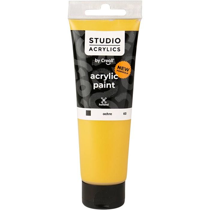 Creall Studio Akrylmaling, dekkende, ochre (60), 120 ml/ 1 fl.