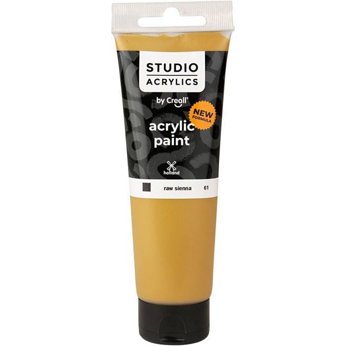 Creall Studio Akrylmaling, dekkende, raw sienna (61), 120 ml/ 1 fl.