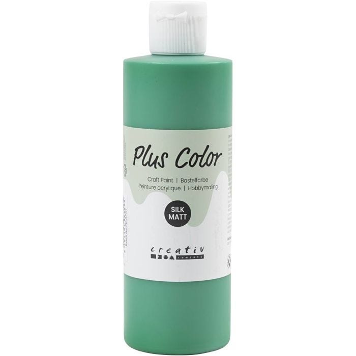 Plus Color Hobbymaling, brilliant grønn, 250 ml/ 1 fl.