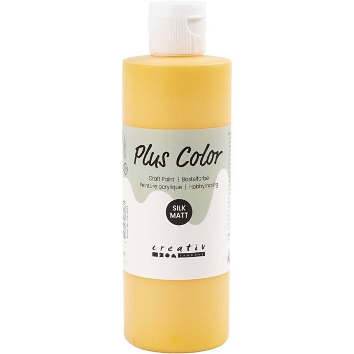 Plus Color Hobbymaling, solgul, 250ml/ 1 fl.