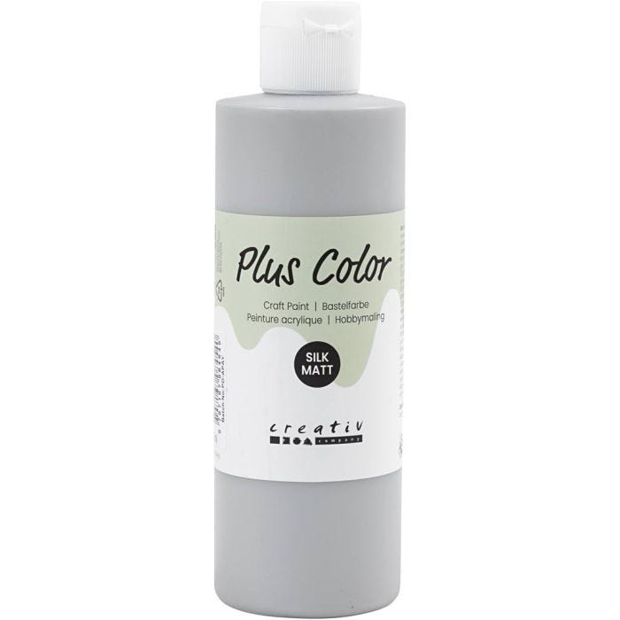 Plus Color Hobbymaling, regngrå, 250 ml/ 1 fl.