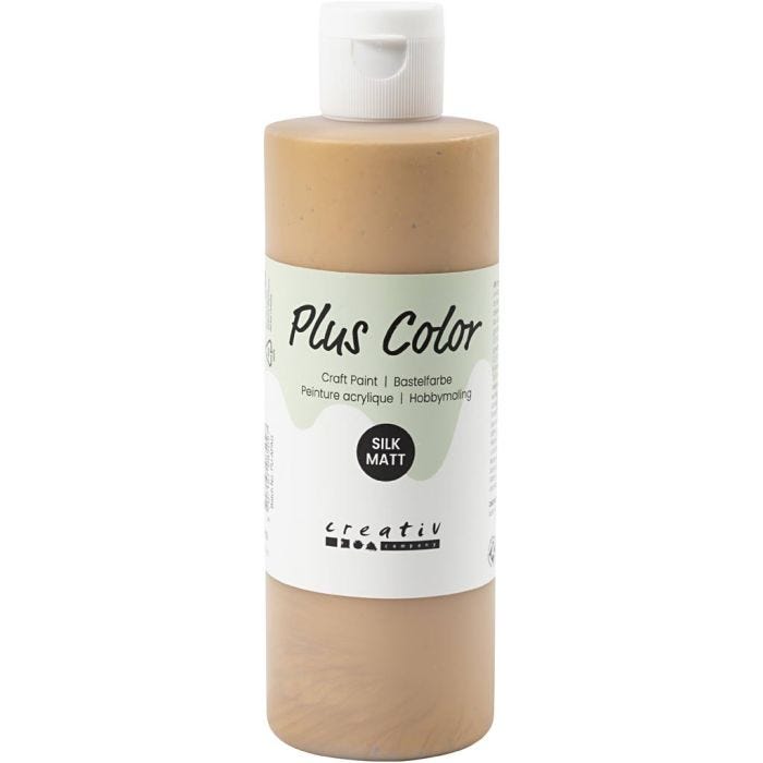 Plus Color Hobbymaling, gull, 250ml/ 1 fl.