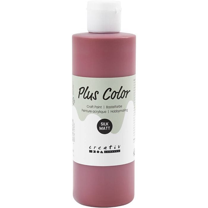 Plus Color Hobbymaling, gml. rød, 250ml/ 1 fl.