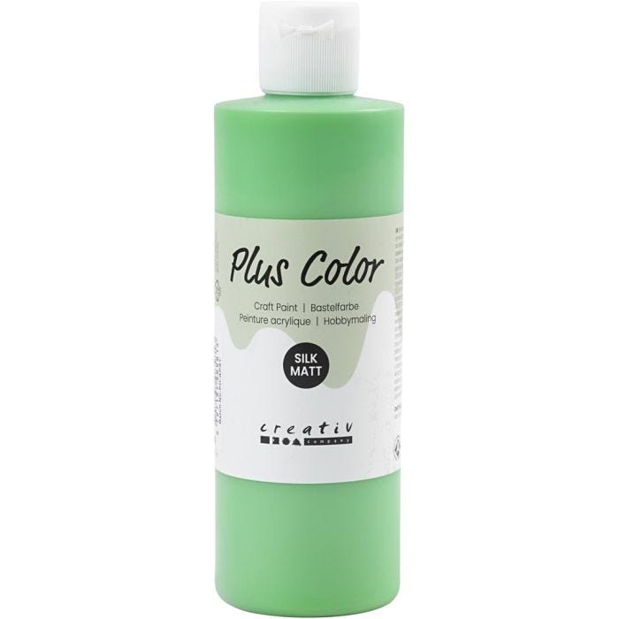 Plus Color Hobbymaling, klar grønn, 250 ml/ 1 fl.
