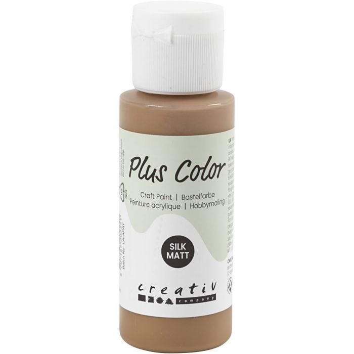 Plus Color Hobbymaling, lys brun, 60 ml/ 1 fl.