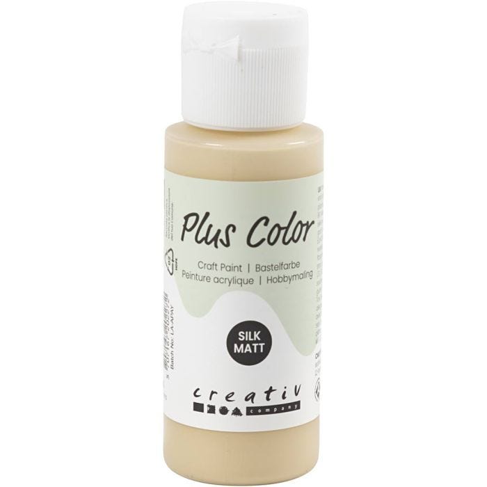 Plus Color Hobbymaling, elfenben beige, 60 ml/ 1 fl.