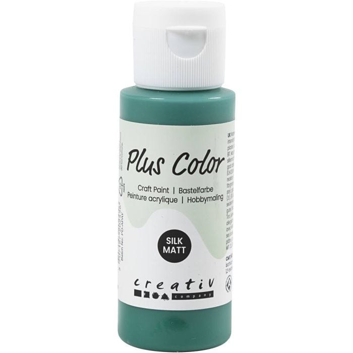 Plus Color Hobbymaling, mørk grønn, 60 ml/ 1 fl.