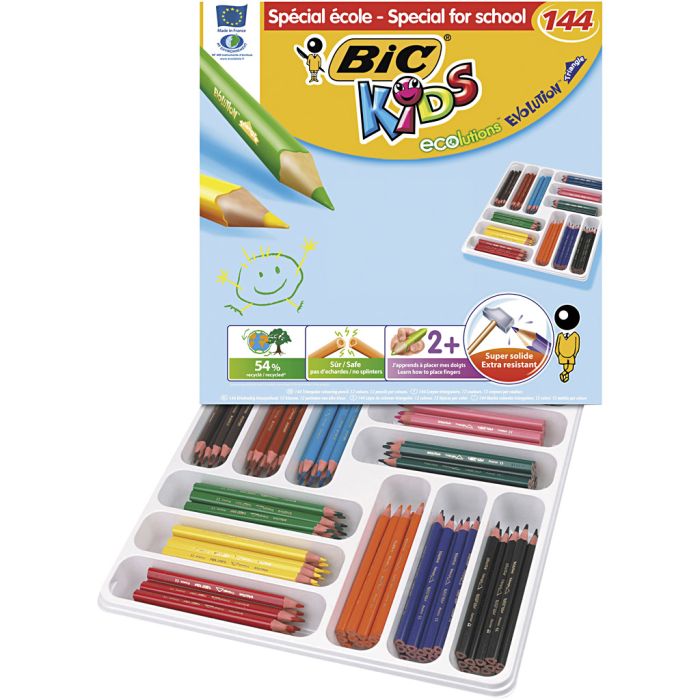 BIC Eco fargeblyanter, mine 5 mm, ass. farger, 12 stk./ 1 pk.