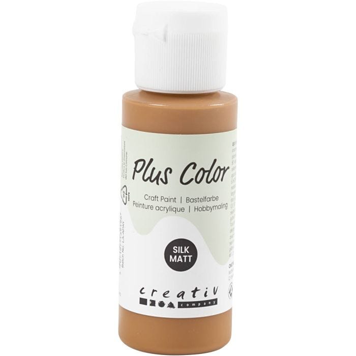 Plus Color Hobbymaling, rå sienna, 60 ml/ 1 fl.