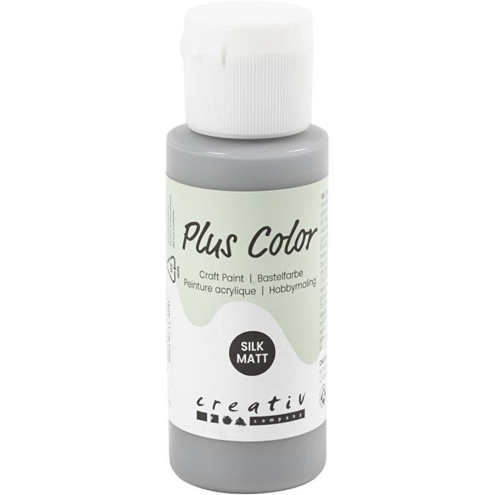 Plus Color Hobbymaling, regngrå, 60 ml/ 1 fl.