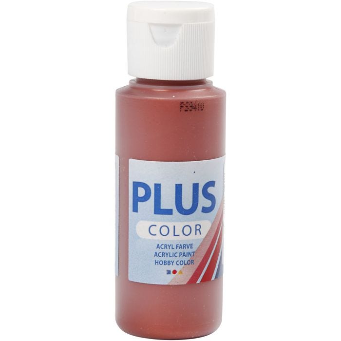 Plus Color Hobbymaling, rød kobber, 60 ml/ 1 fl.