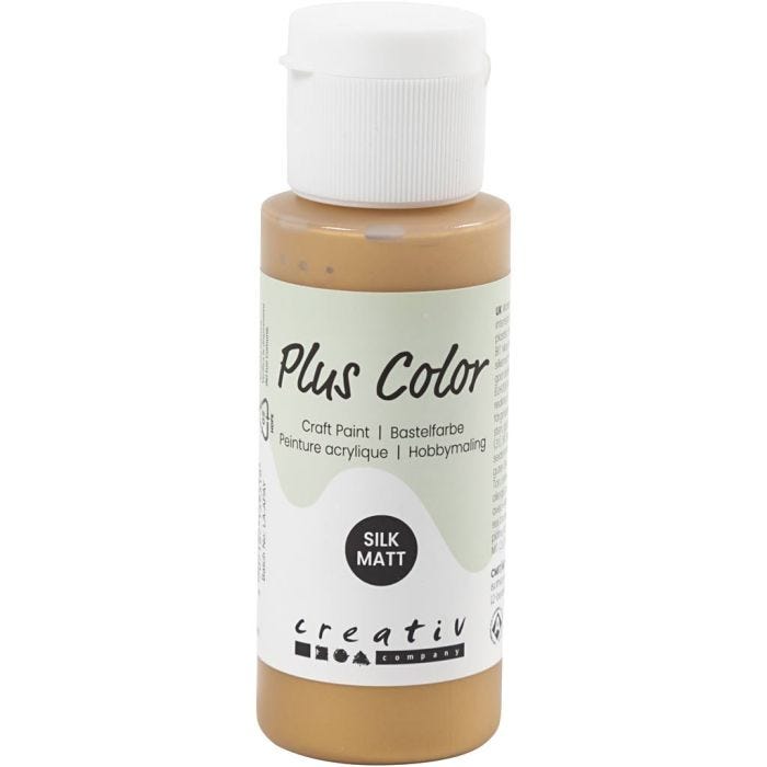 Plus Color Hobbymaling, gull, 60 ml/ 1 fl.