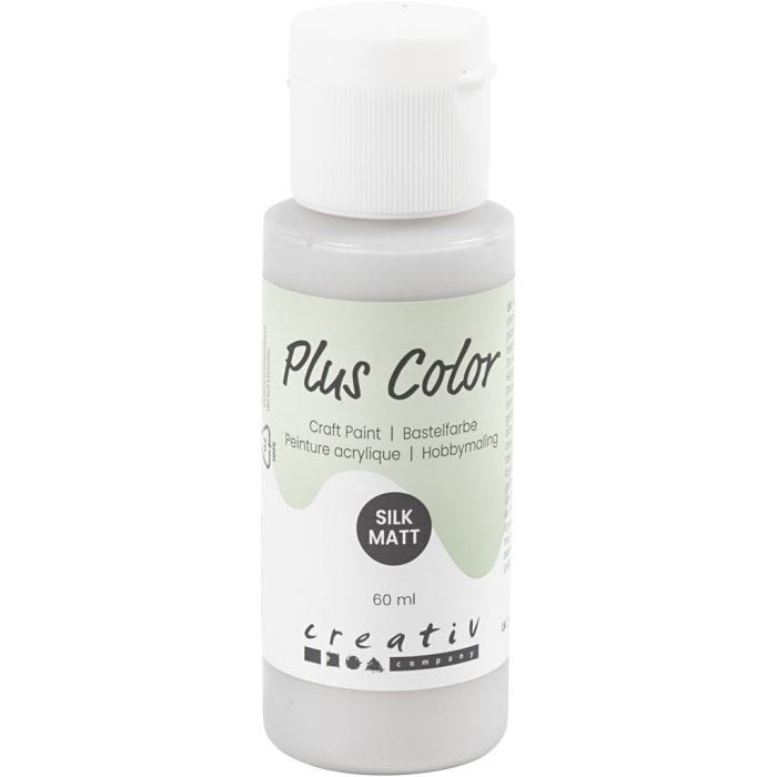 Plus Color Hobbymaling, sølv, 60 ml/ 1 fl.